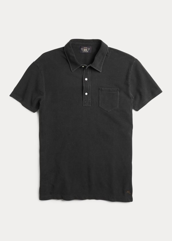 Polos Ralph Lauren Hombre Negros Azules - Cotton Pocket - CENHZ8237